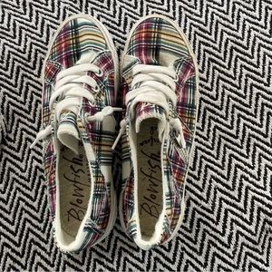 GUC plaid blowfish slip on tennis shoes SOLD